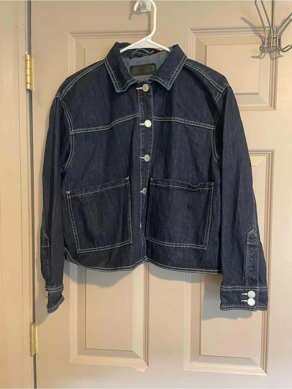 Blank NYC Lightweight Cotton Denim Jean Jacket with Topstitch Detailing